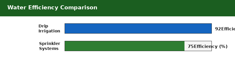 Drip vs Sprinkler efficiency comparison chart