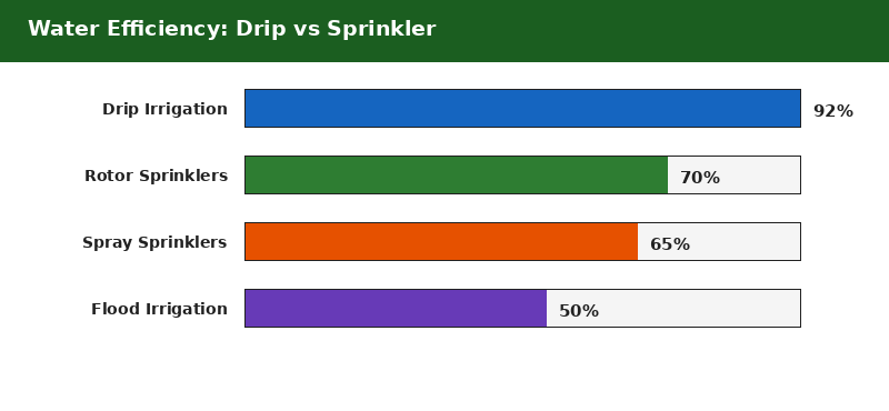 Drip vs Sprinkler Water Efficiency Comparison