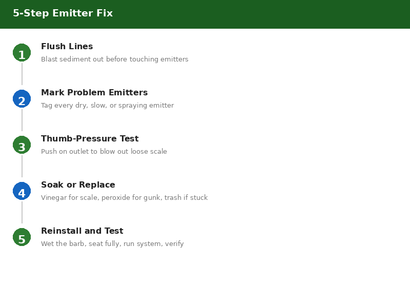 Step-by-step guide to fixing clogged drip emitters